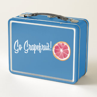 Go Oranges! Go Grapefruit! Light Blue Lunch Box