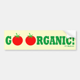 Go Organic Pro Organics Anti Pesticide and GMO Bumper Sticker