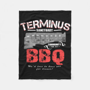Go Out Adult Terminus Bbq Funny Zombie Apocalypse Fleece Blanket