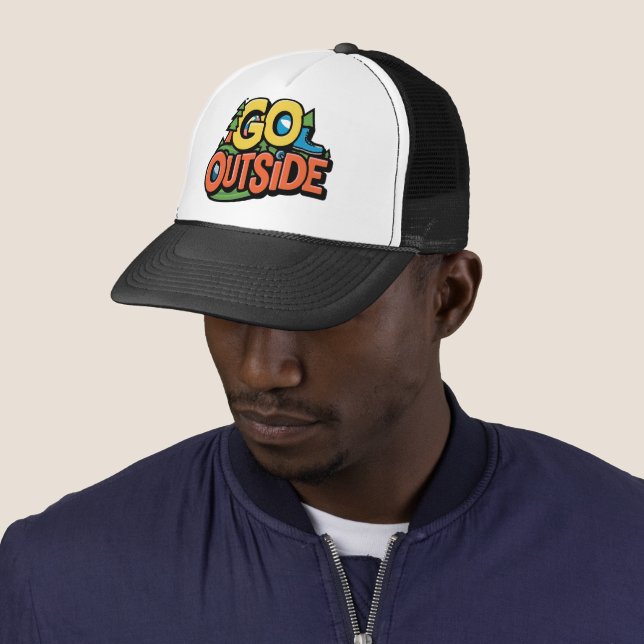 Go Outside Adventure Trucker Hat (In Situ)