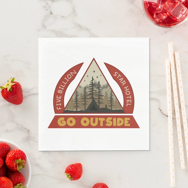 Go Outside Camping Napkin (Creator Uploaded)