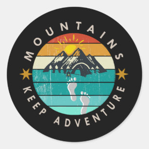 Go Outside Outdoor Keep adventure Classic Round Sticker