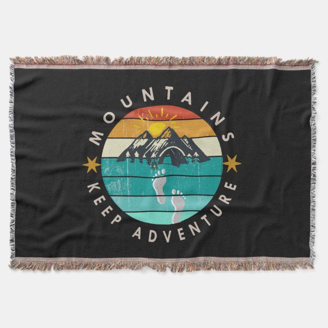 Go Outside Outdoor Keep adventure Throw Blanket (Front)