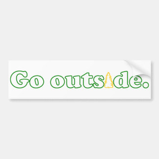 "Go Outside" Pine Tree Bumper Sticker