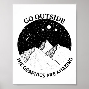 go outside the graphics are amazing vintage nature poster