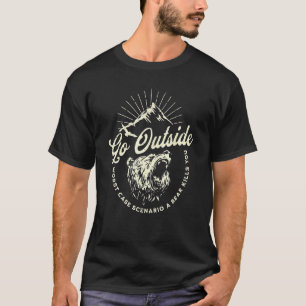 Go Outside Worst Case Scenario A Bear Kills You Hi T-Shirt