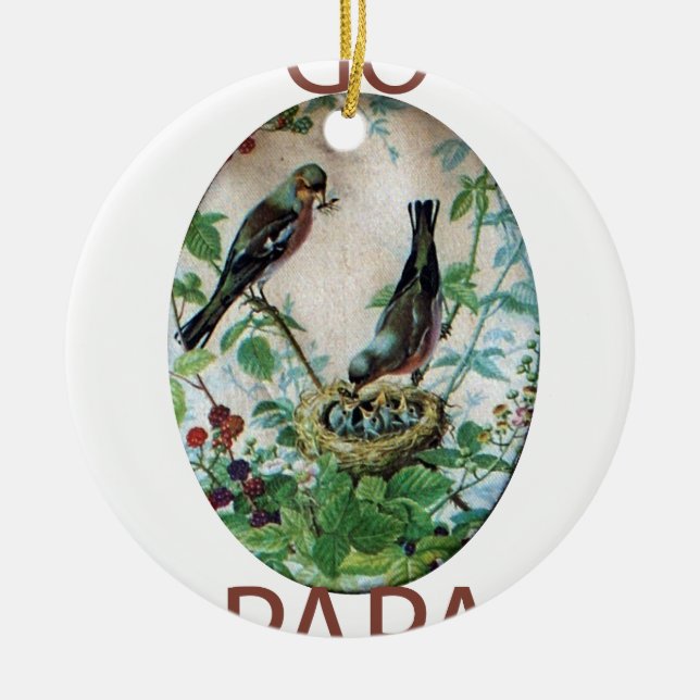 Go Papa Ceramic Tree Decoration (Front)