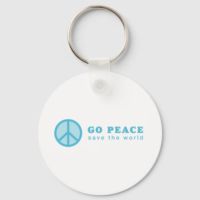 Go Peace (Blue) Key Ring (Front)