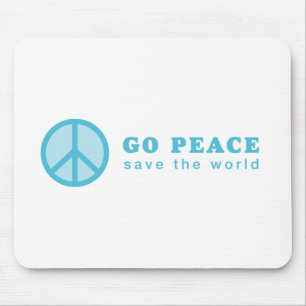 Go Peace (Blue) Mouse Pad