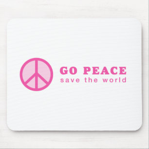 Go Peace (Pink) Mouse Pad