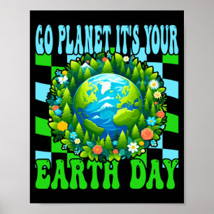 Go planet earth day cute earth nature lovers long poster