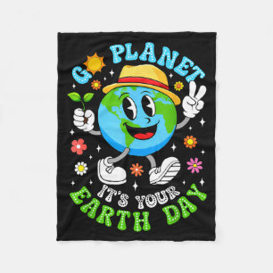 Go planet earth day environment earth day 2026 fleece blanket