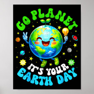 Go planet earth day environment peace sign boy gir