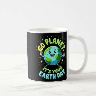Go Planet Its Your Earth Day 2025 Teacher Kids Gir Coffee Mug