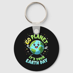 Go Planet Its Your Earth Day 2025 Teacher Kids Gir Key Ring