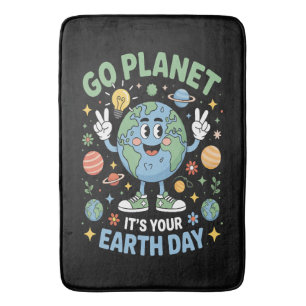 Go Planet Its Your Earth Day Bath Mat