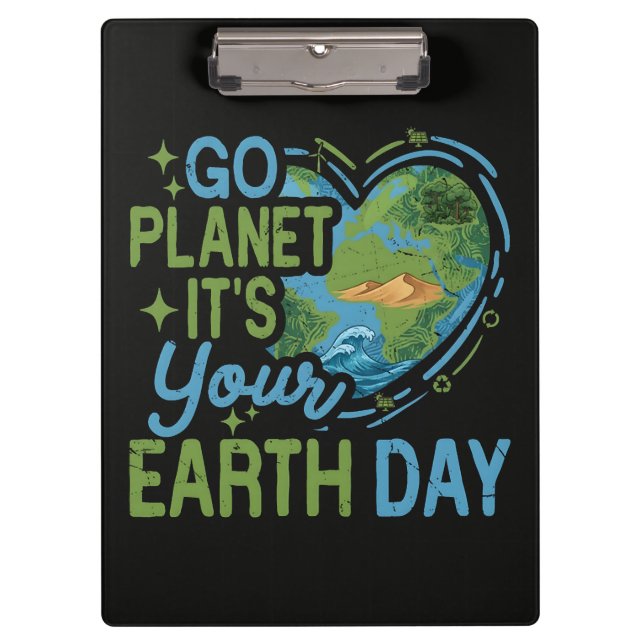 Go Planet It's Your Earth Day Clipboard (Front)