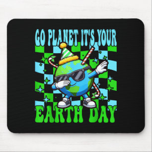 Go Planet Its Your Earth Day Cute Dabbing Earth Na Mouse Pad