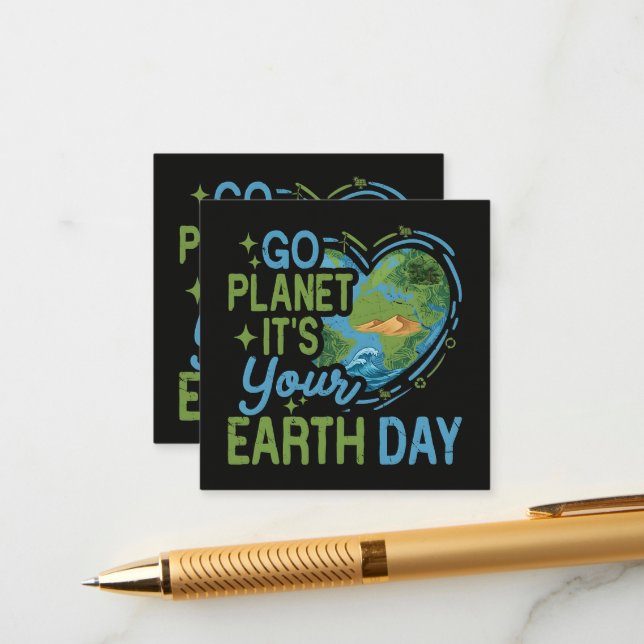 Go Planet It's Your Earth Day Enclosure Card (Front/Back In Situ)