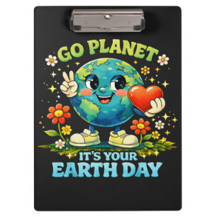  Go Planet It's Your Earth Day green Clipboard