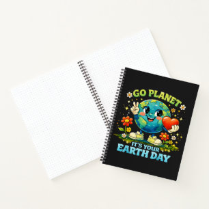 Go Planet It's Your Earth Day green Notebook