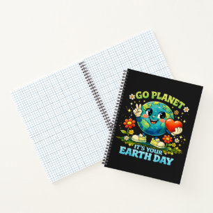 Go Planet It's Your Earth Day green Notebook