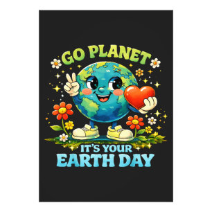 Go Planet It's Your Earth Day green Photo Print