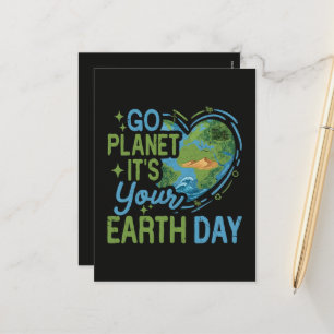Go Planet It's Your Earth Day Holiday Postcard