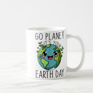 Go Planet Its Your Earth Day Teacher Kids Cute Ear Coffee Mug