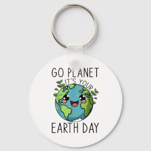 Go Planet Its Your Earth Day Teacher Kids Cute Ear Key Ring