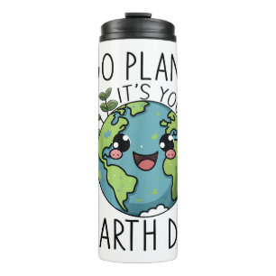 Go Planet Its Your Earth Day Teacher Kids Cute Ear Thermal Tumbler