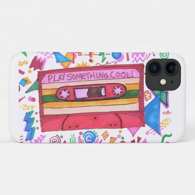 Go Play Something Cool Music Mixtape Art Motto Case-Mate iPhone Case (Back (Horizontal))