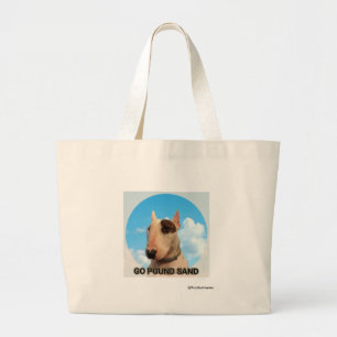 Go pound sand large tote Rex The TV Terrier