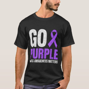 Go purple lupus awareness month sle ribbon support T-Shirt