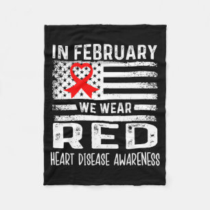 Go Red - American Heart Disease Awareness In Febru Fleece Blanket
