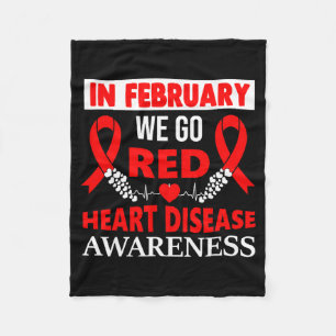 Go Red - American Heart Disease Awareness In Febru Fleece Blanket