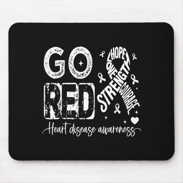 Go Red – American Heart Disease Awareness In Febru Mouse Pad (Front)