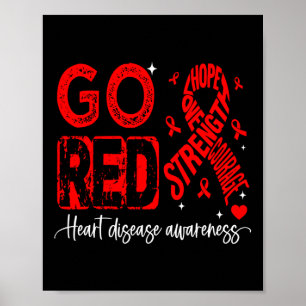 Go Red – American Heart Disease Awareness In Febru Poster