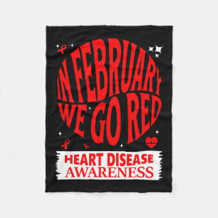 Go Red - American Heart Disease Awareness Month In Fleece Blanket