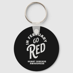 Go Red - American Heart Disease Awareness Month In Key Ring