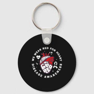 Go Red - American Heart Disease Awareness Month In Key Ring