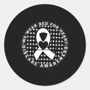 Go Red - American Heart Health Month Awareness In Classic Round Sticker