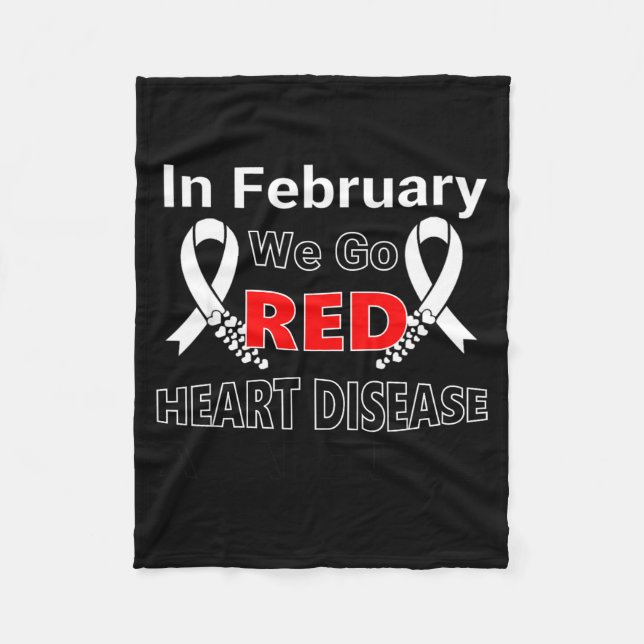 Go Red - American Heart Health Month Awareness In  Fleece Blanket (Front)