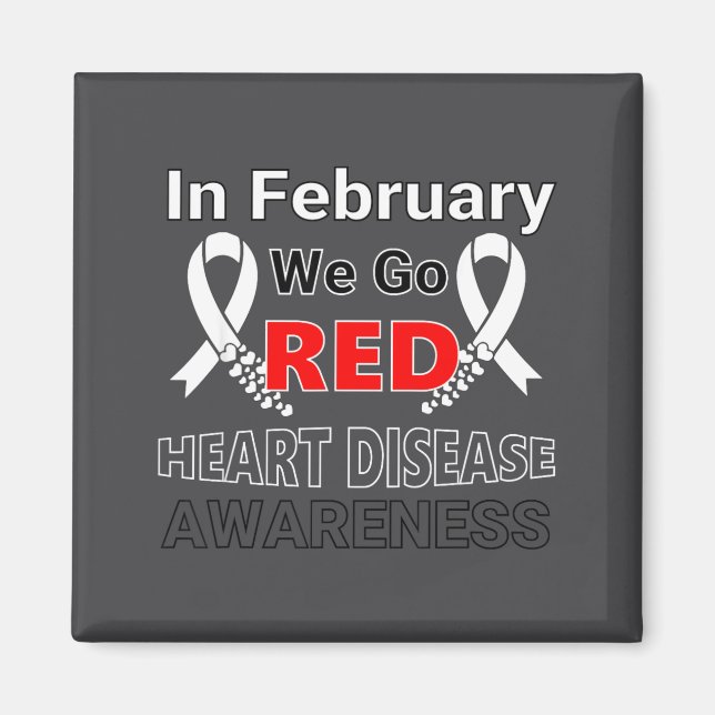 Go Red - American Heart Health Month Awareness In  Magnet (Front)