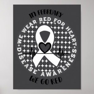 Go Red - American Heart Health Month Awareness In  Poster
