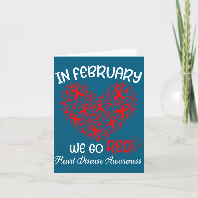 Go Red - American Heart Month Awareness In Februar Card (Front)
