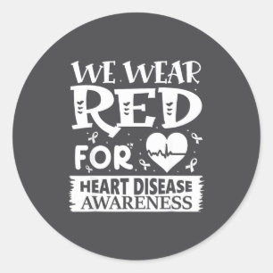 Go Red – Awareness For Us Heart Health Month In Fe Classic Round Sticker