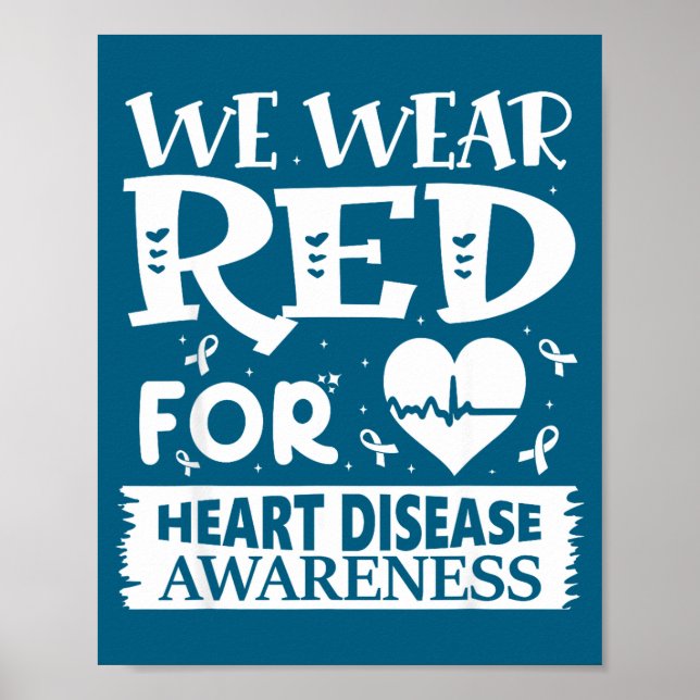 Go Red – Awareness For Us Heart Health Month In Fe Poster (Front)