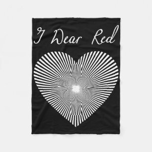 Go Red Day Heart Ribbon Costume Heart Disease Mont Fleece Blanket