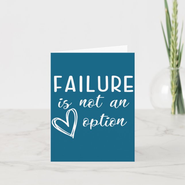 Go Red - Failure Is Not An Option  Card (Front)